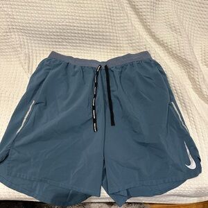 Nike Men's Teal Athletic Shorts with Gray Accents